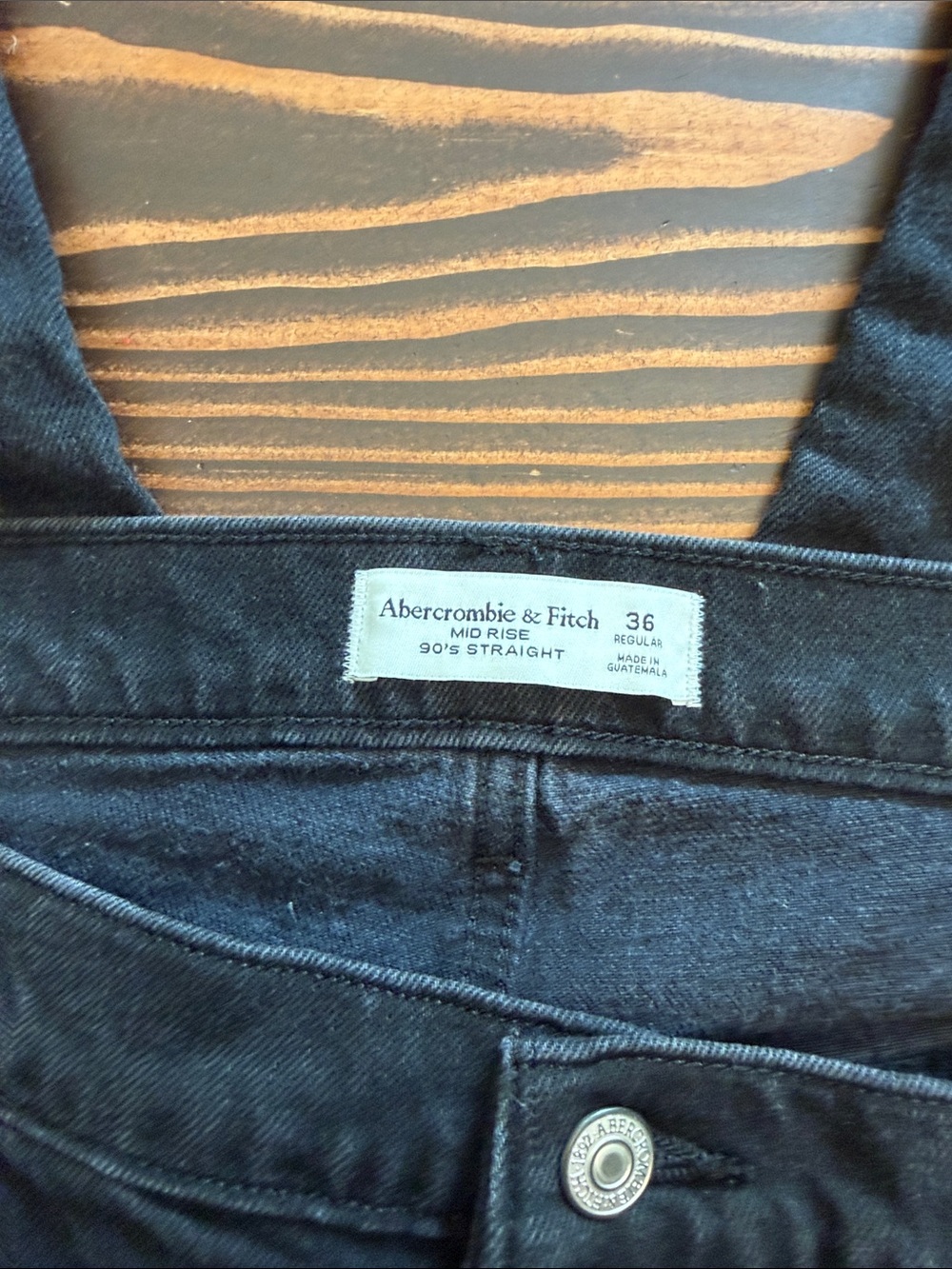Abercrombie & Fitch Women's Straight Leg Jeans - Black Wash